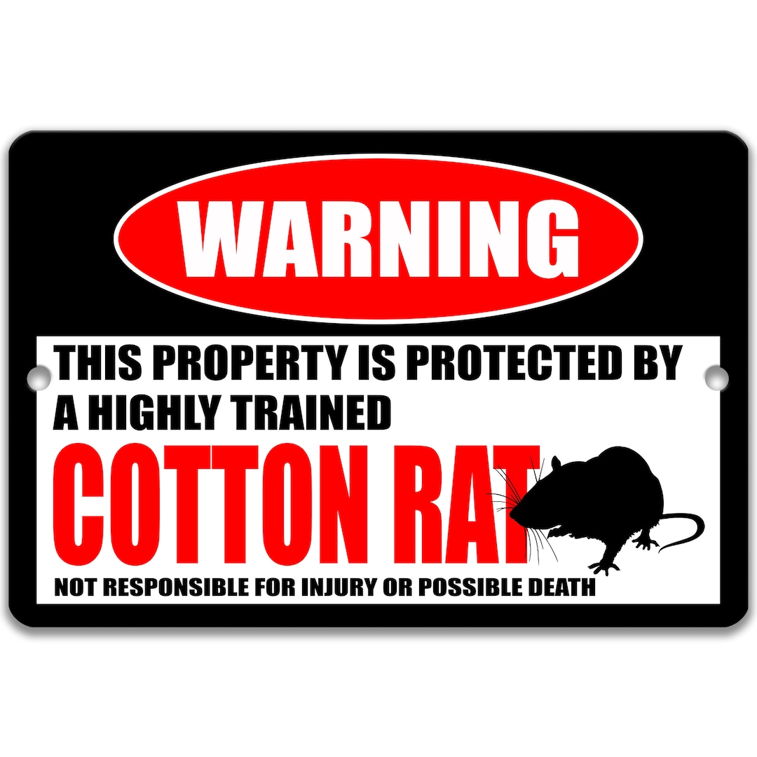 Funny Cotton Rat Warning Sign, Rodent Lover Gift, Sigmodon Hispidus ...