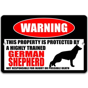 No Trespassing Sign German Shepherd Sign Warning Sign Funny Dog Sign Beware of Dog Sign Warning Sign Yard Sign Fence Sign Gate Sign Z-PIS003