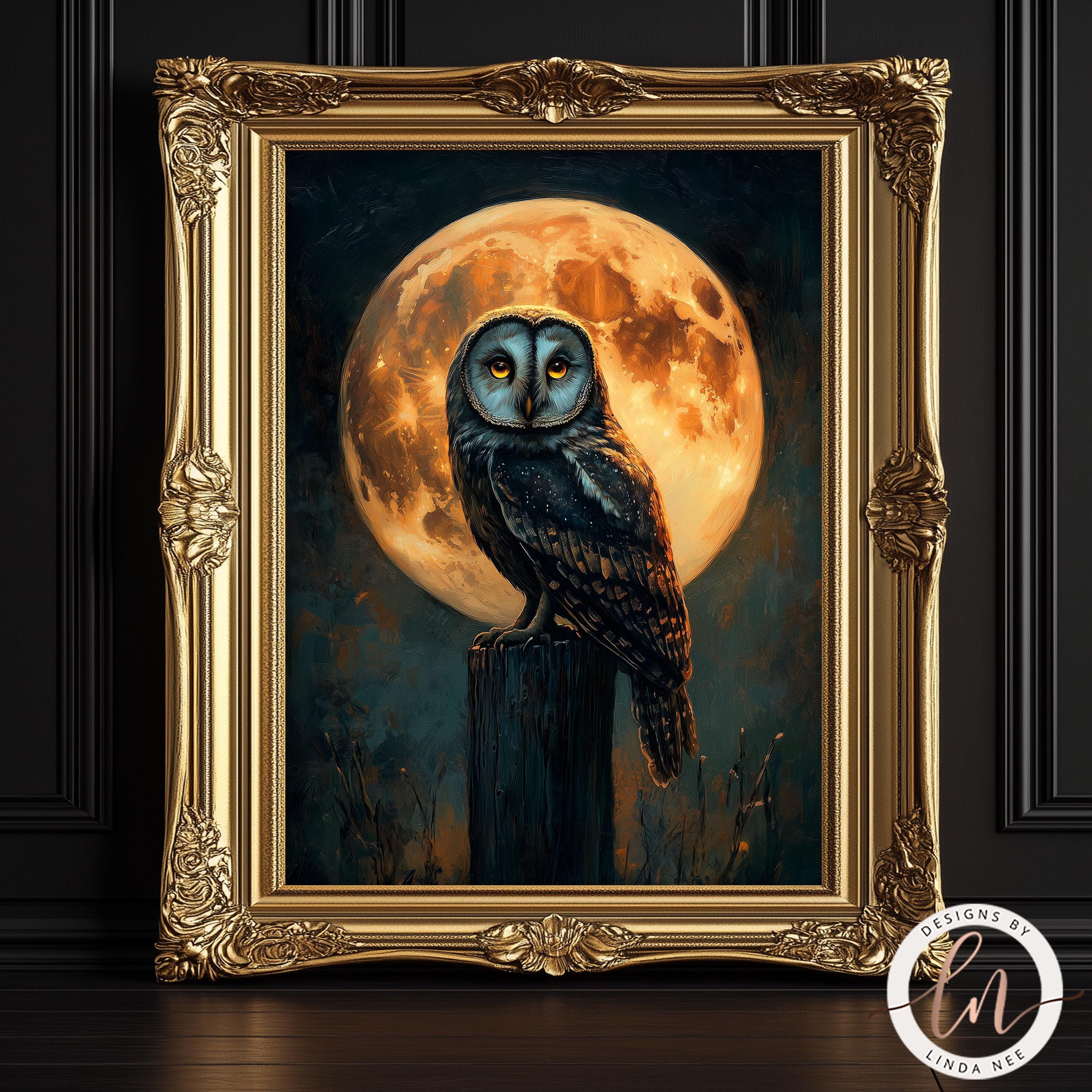 Barn Owl Art Print, Dark Academia Wall Decor, Gothic Witch Halloween ...