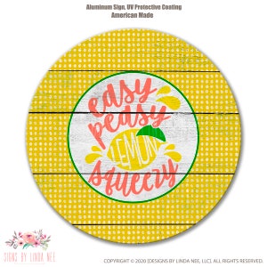 Lemonade Sign, Lemon Sign, Lemon Decor, Lemon Wreath Attachment, Wreath Decor, Wreath Supplies, Craft Supplies, Wreath Center Sign SPH67