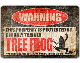 Tree Frog Sign, Terrarium Room Decor, Frog Keeper Gift, Frog Cage Accessories