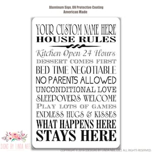 Personalized House Rules Sign, Personalized Sign, Custom Nama Grandparents Sign, Grandparents Gift Mimi and Poppy Gift Z-SPH006
