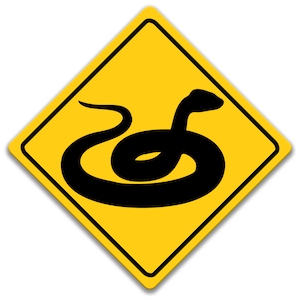 Rosy Boa Schlange Zeichen, lustiges Rosy Boa Geschenk, Rosy Boa Crossing Zeichen, lustiges Schlangen Boa Geschenk, Schlangenschild 8-XNG122
