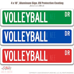 Volleyball Sign, Volleyball Street Sign, Volleyball Gift Beach Volleyball Fan Gift Volleyball Player Volleyball Decor Wall Decor OCC35