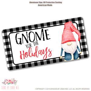 Gnome for the Holidays Sign, Gnome Wreath Sign, Christmas Wreath Sign, Christmas Holiday Wreath, Gnome Decor, Christmas Gnome Sign SHO120