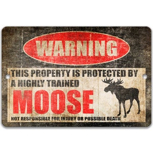 Moose Sign Barn Sign Mule Sign  Donkey Warning Sign Funny Metal Farm Sign Stable Sign Beware of Donkey Gift Jackass Gift Z-PIS256