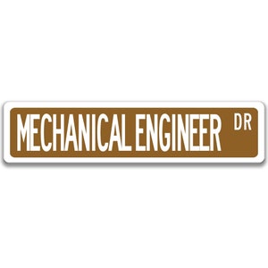 Mechanical Engineer Sign, Engineer Gift, Mechanical Engineer Gift, Engineer Decor, Engineer Graduation Gift Q-SSO016 Brown Background
