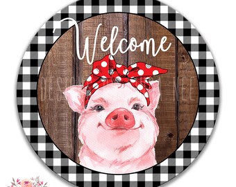 FREE SHIPPING White Pig Hanging Sign Replacement for Arrow Primitive K&K FREE SHIPPING White Pig Hanging Sign Replacement for Arrow Primitive K&K