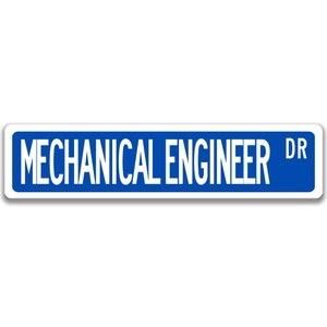 Mechanical Engineer Sign, Engineer Gift, Mechanical Engineer Gift, Engineer Decor, Engineer Graduation Gift Q-SSO016 Blue Background