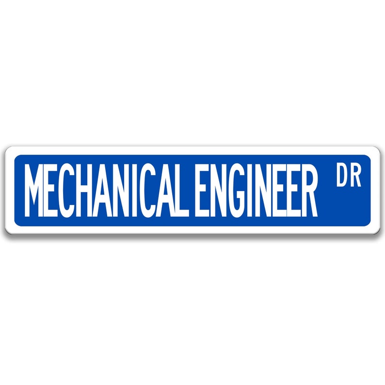 Mechanical Engineer Sign, Engineer Gift, Mechanical Engineer Gift, Engineer Decor, Engineer Graduation Gift Q-SSO016 Blue Background