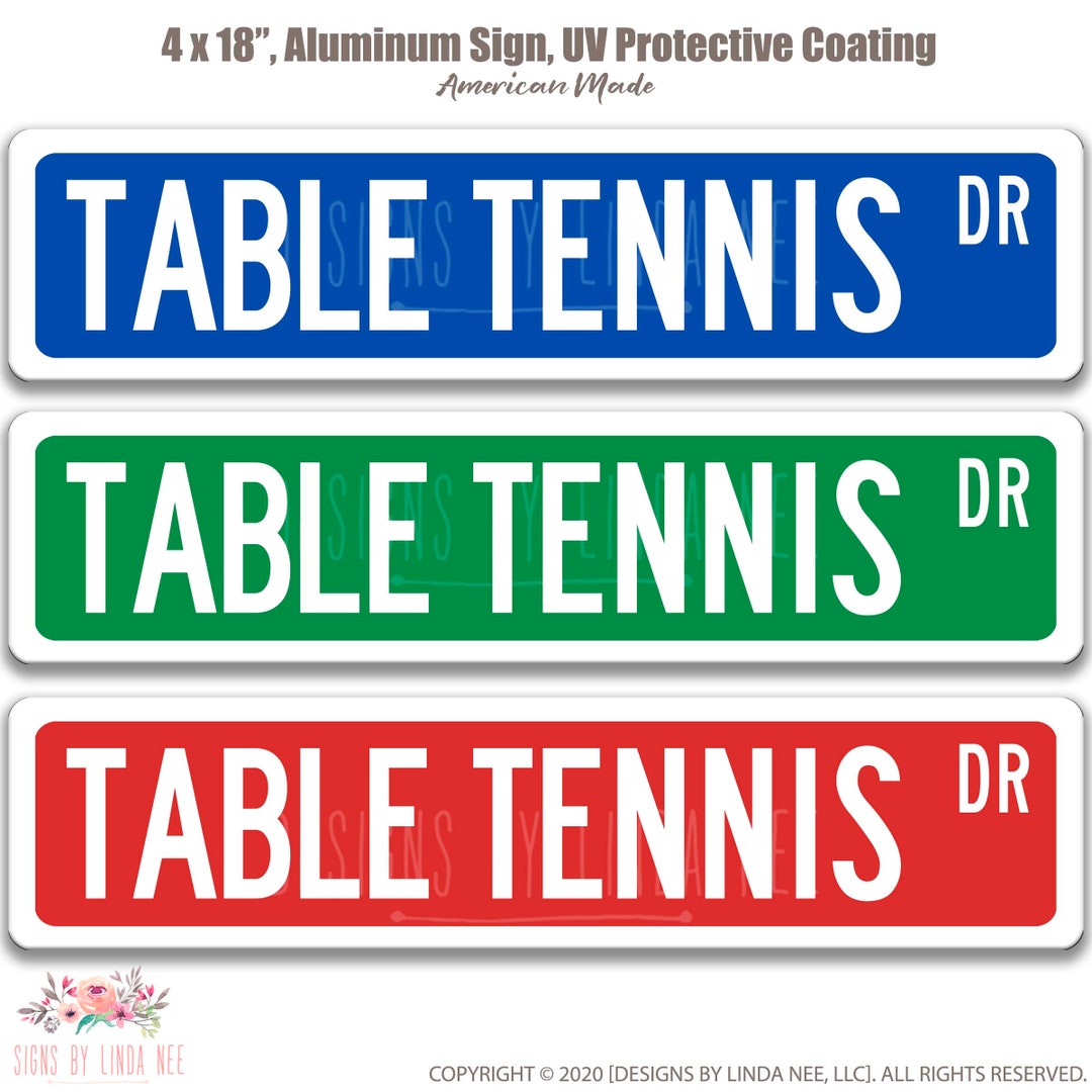 Table Tennis, Table Tennis Sign, Table Tennis Court Sign, Gift for