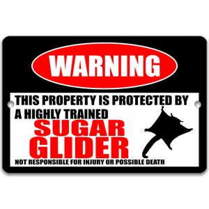 Sugar Glider Sign Pet Sugar Glider Sign Sugar Glider Accessories Sugar Glider Warning Sign Metal Sign Novelty Sugar Glider Decor Z-PIS042 Clean, New Look