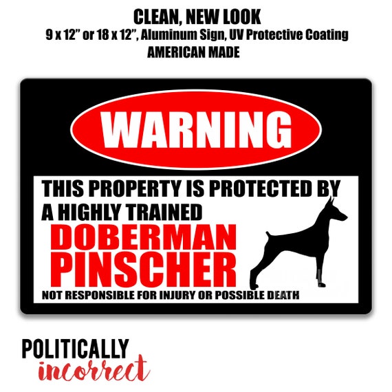 funny doberman warning signs