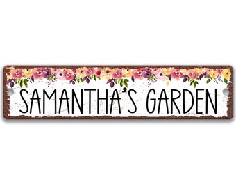 Personalized Garden Sign, Custom Garden Gate Sign, Plant Sign for your Backyard Garden, Custom Gardener Gift, Cottage Garden Sign G-SUM008