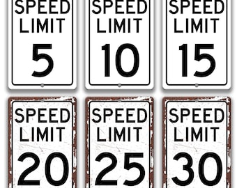Speed Limit Sign, Custom Speed Limit Street Sign, Pick Your Speed, 10 Speed Limit Sign, ATV Trails, Snowmobile Trails, Campground A-SPD015