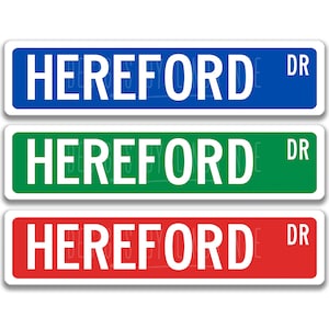 Hereford Sign, Hereford Cattle Sign Farm Sign Cow Gift Cow Lover Gift Hereford Custom Sign Show Livestock Owner Gift Metal Sign Z-PIS183