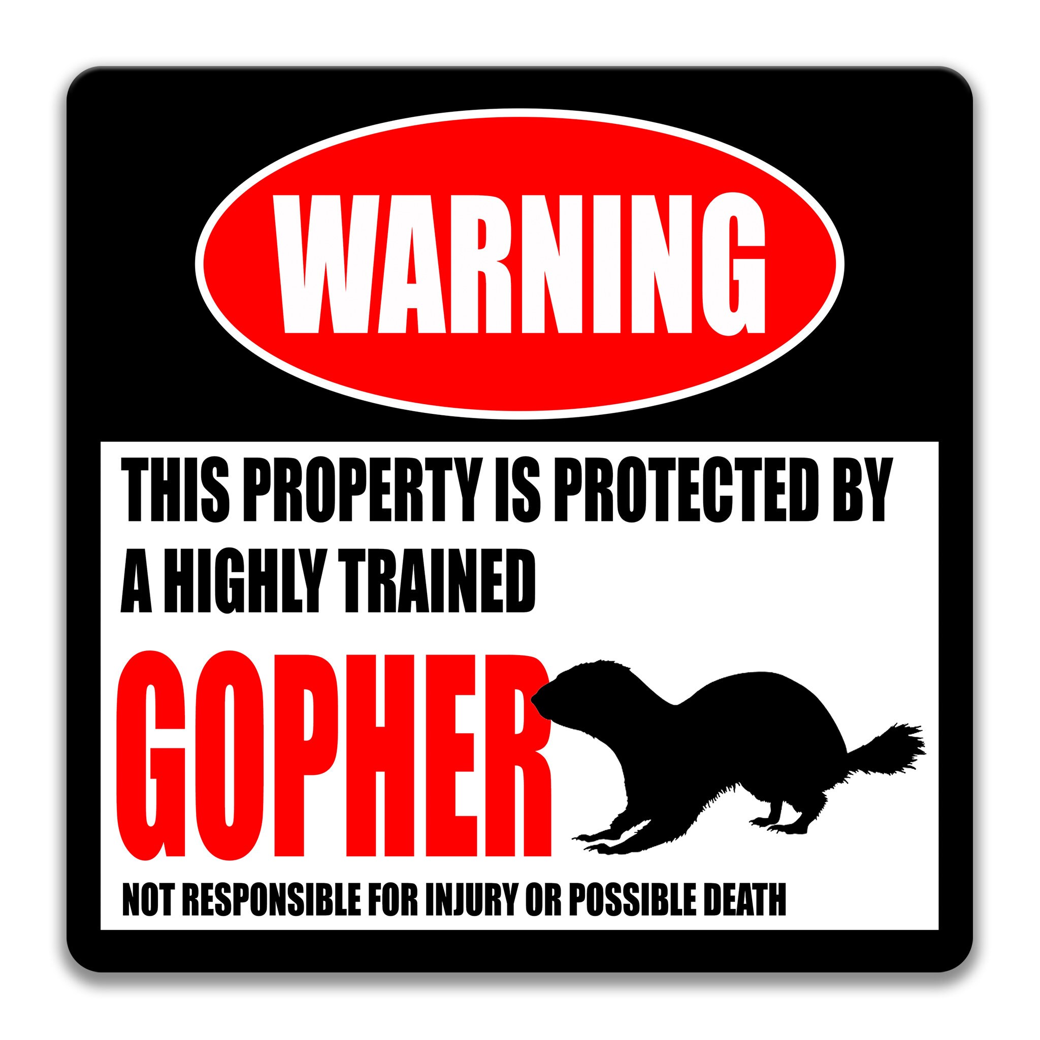 Gopher Metal Sign, Gopher Warning, Funny Groundhog Decor, Woodchuck ...