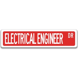 Electrical Engineer Sign, Engineer Gift, Electrical Engineer Gift, Engineer Decor, Engineer Graduation Gift Q-SSO015 Red Background
