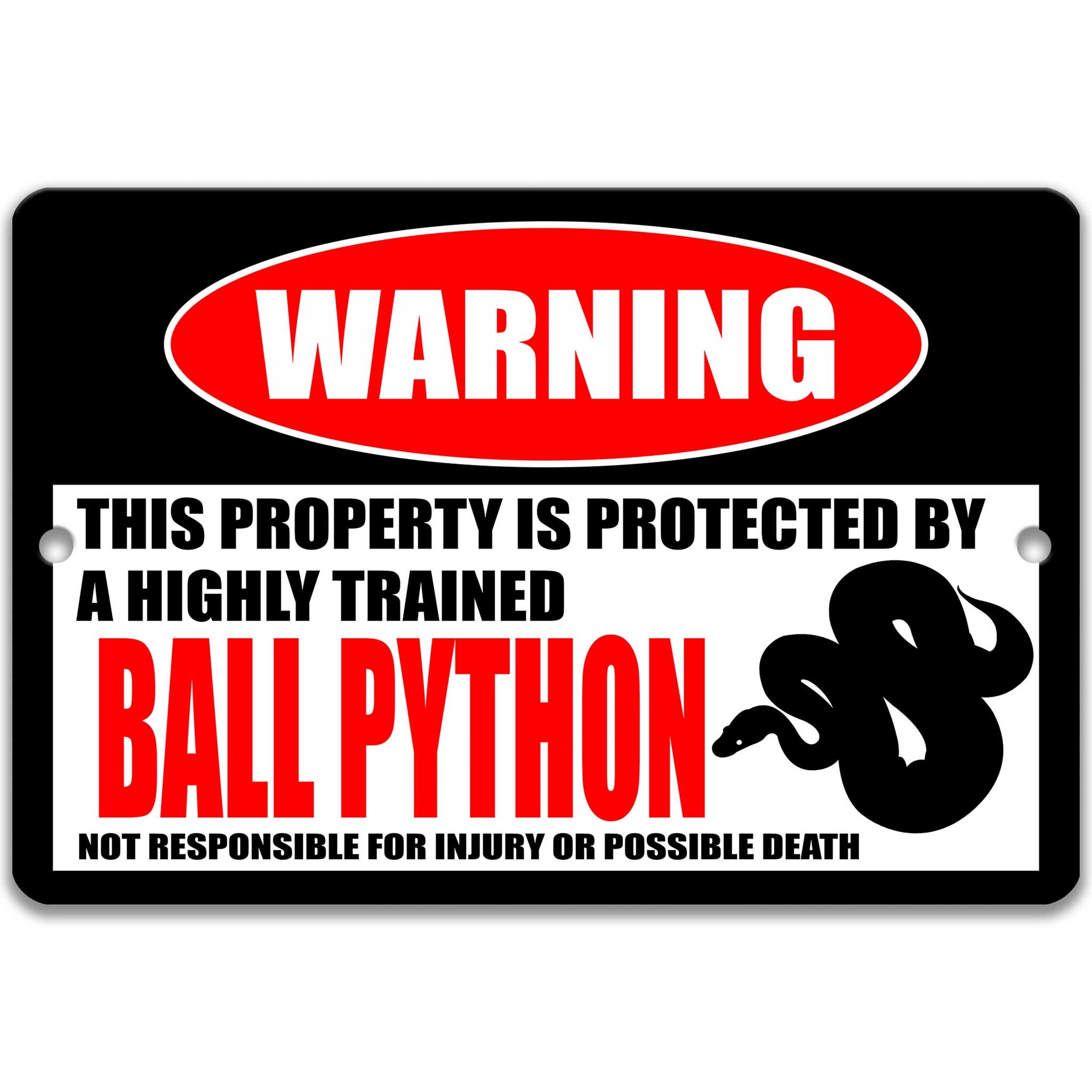 Ball Python Sign Ball Python Warning Sign Ball Python Gift - Etsy