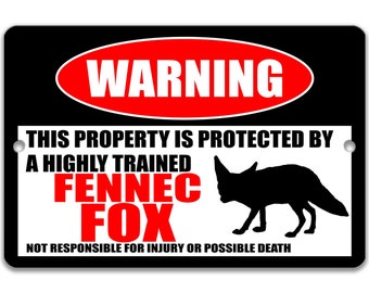 Funny Fennec Fox Sign, Desert Animal Wall Decor, Metal Sign