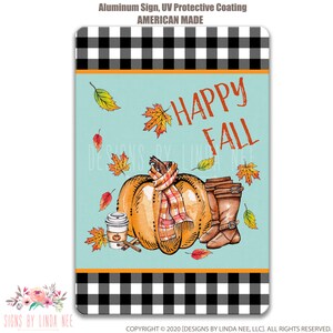 Happy Herbst Schild Herbst Kranz Schild Kürbis Schild Türkis Türkis Herbst Schild Latte and Pumpkin Spice Herbst Kranz Schild Haustürschild SHO305