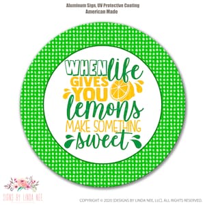 Lemon Sign, Lemon Decor, Lemon Wreath Attachment, Wreath Decor, Wreath Supplies, Craft Supplies, Wreath Center Sign, Lemon Decoration SPH68