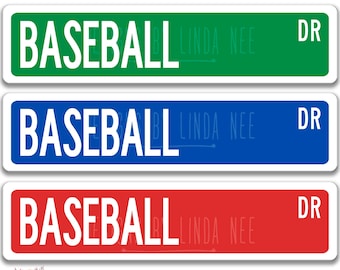 Honkbal bord, honkbal straatnaambord, honkbal cadeau honkbal fan cadeau honkbalspeler honkbal decor honkbal muur decor deurhanger OCC36