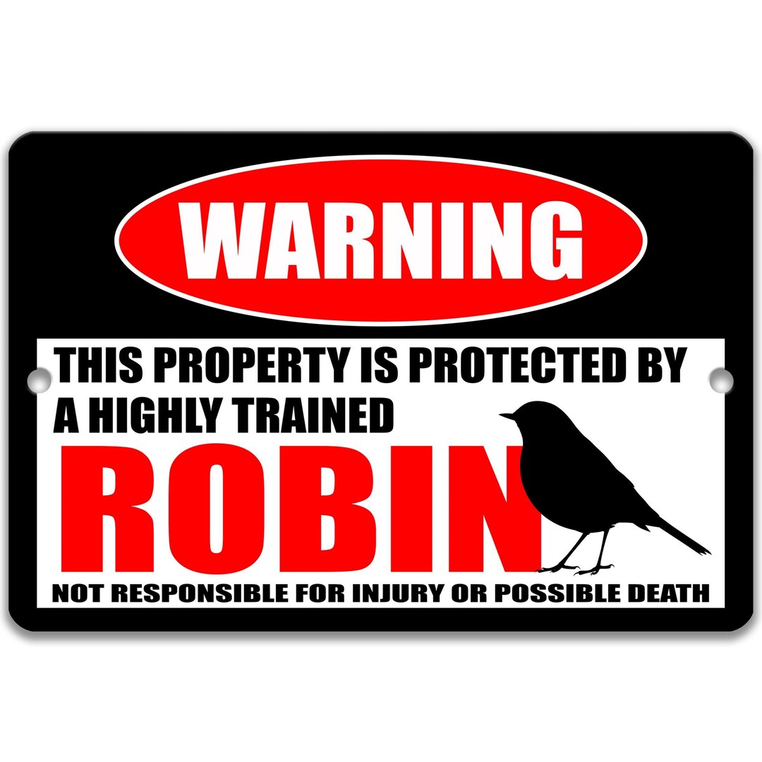 Robin. Shop Sign Funny Robin Metal Sign, Backyard Bird Decor, Birdwatcher Gift - Etsy