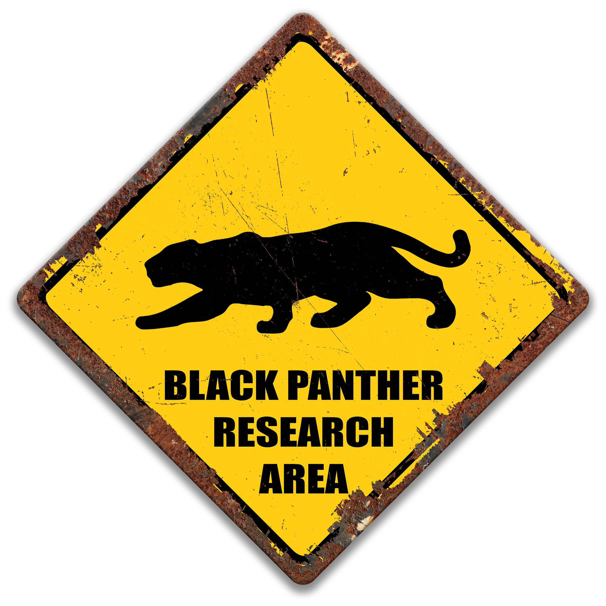 Black Panther Sign, Black Panther Research Area, Black Panther Yard ...