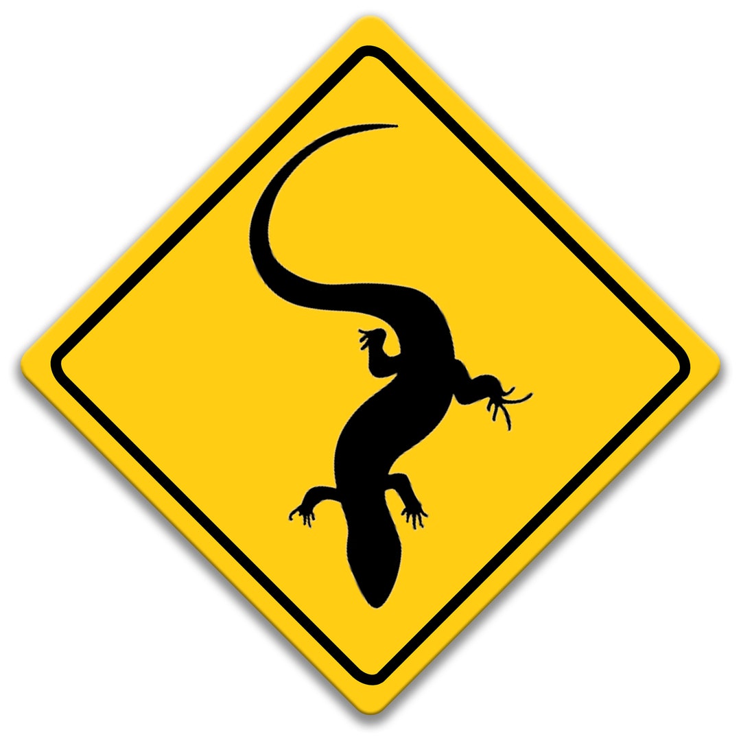 Blue Tounged Skink Crossing, Skink Xing Sign, Skink Decor, Anole Sign ...
