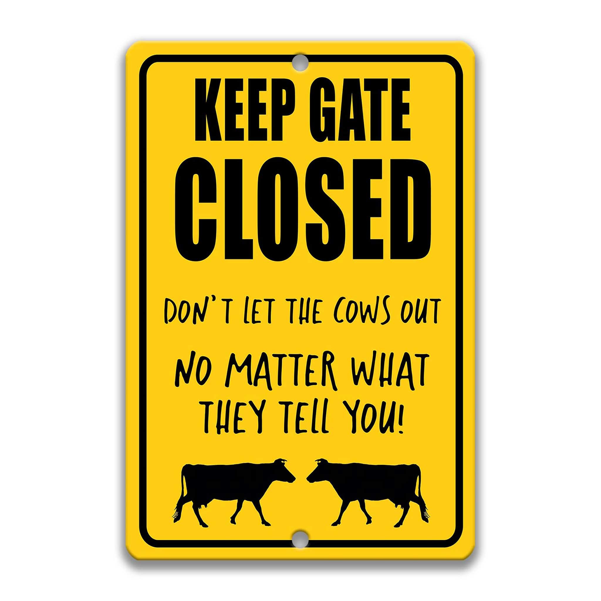 Panneau En étain Vintage « Please Keep Gate Closed… » – Décoration Ferme, Ranch, Bar – 30x20 Cm
