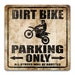 Dirt Bike Parking Only Sign, Dirt Biker Sign, Dirt Biking Lover Gift ...
