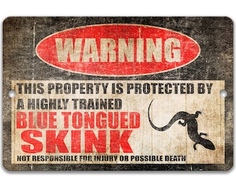 Blue Tongued Skink Sign, Pet Lizard Accessories, Funny Terrarium Decor