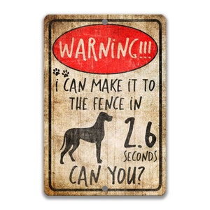Great Dane Dog Sign No Trespassing Sign Great Dane Gift Warning Sign Beware of Dog Sign Yard Sign Fence Sign Keep Gate Closed Sign Z-PIS061
