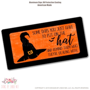 Halloween Hexe Schild für Kranz, Halloween Kranz Zeichen, lustige Halloween-Dekoration, Hexen-Dekor, Hut auf, Hexenhut, Basteln SHO37