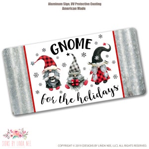 Gnome Gift, Gnome Sign, Christmas Gnome Wreath Garden Gnome Decor Scandinavian Gnome Wreath Sign Christmas Wreath Sign Holiday Wreath SHO222