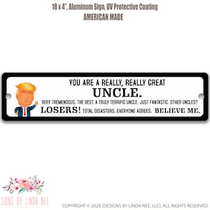 Gift for Uncle Trump Street Sign Gift for Uncle Funny Garage Sign Personalized Metal Sign Street Sign Gift for Him Gift for Uncle SPH53