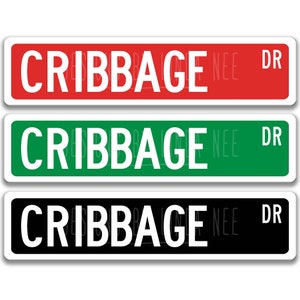Cribbage Sign, Cribbage Team Sign, Cribbage Lover Gift, Cribbage Player Gift, Game Room Decor, Card Room Decor, Cribbage Game Gift S-SSG008
