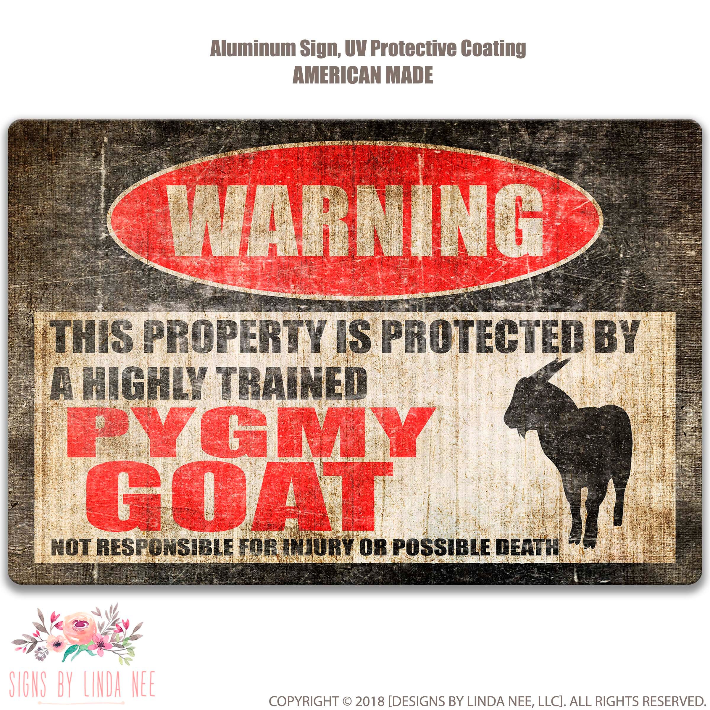 Pygmy Goat Warning Sign Funny Goat Sign Goat Decor Barn Sign Etsy