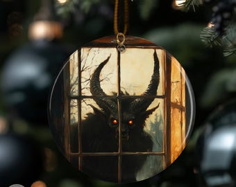 Ornement Krampus, décoration folklorique Krampusnacht, décoration de Noël gothique