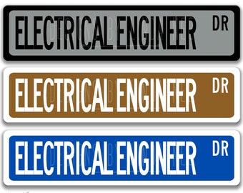 Signo de ingeniero eléctrico, regalo de ingeniero, regalo de ingeniero eléctrico, decoración de ingeniero, regalo de graduación de ingeniero Q-SSO015