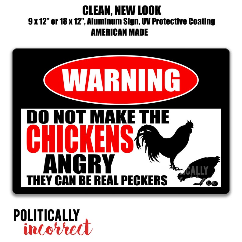 Chicken Sign Funny Chicken Sign Chicken Coop Sign Chicken Decor Barn Sign Chicken Gift Farm Decor Homestead Farm Yard Sign Vintage Pis24