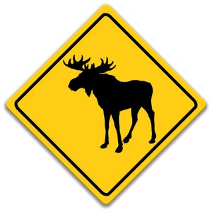 Alce, regalo alce, cartello alce xing, cartello alce, cartello alce, decorazione alce, regalo per amanti alci, cartello attraversamento alce, animali della foresta, Lodge 8-XNG004