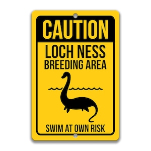 Placa do monstro de Loch Ness, decoração de presente Nessie Cryptid, área de Loch Ness, serpente marinha, criatura mítica, decoração externa de folclore escocês 8-ANM024