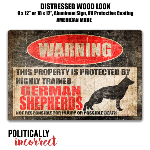 beware of dog sign german shepherd