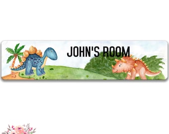 Personalized Boys Room Sign, Dinosaur Room Sign, Bedroom Decor, Custom Sign, Kids Decor, Boy Name Sign Kid Bedroom Door Sign Dino SK3