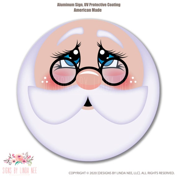 Christmas Wreath, Santa Wreath, Wreath Supplies, Santa Door Hanger, Wreath Attachment, Round Santa Face, Santa Claus Wreath Deco Mesh SHO258