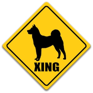 Akita Crossing, Akita xing Sign, Akita Decor, Akita Sign, Funny Akita Gift, Sign for Home, Yard Sign, Street Sign, Warning Sign 8-XNG089