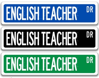 English Teacher Sign, Teacher Appreciation Gift, Teacher Decor, Reading Teacher Gift, Teacher Graduation Gift, Elementary Teacher Q-SSO028