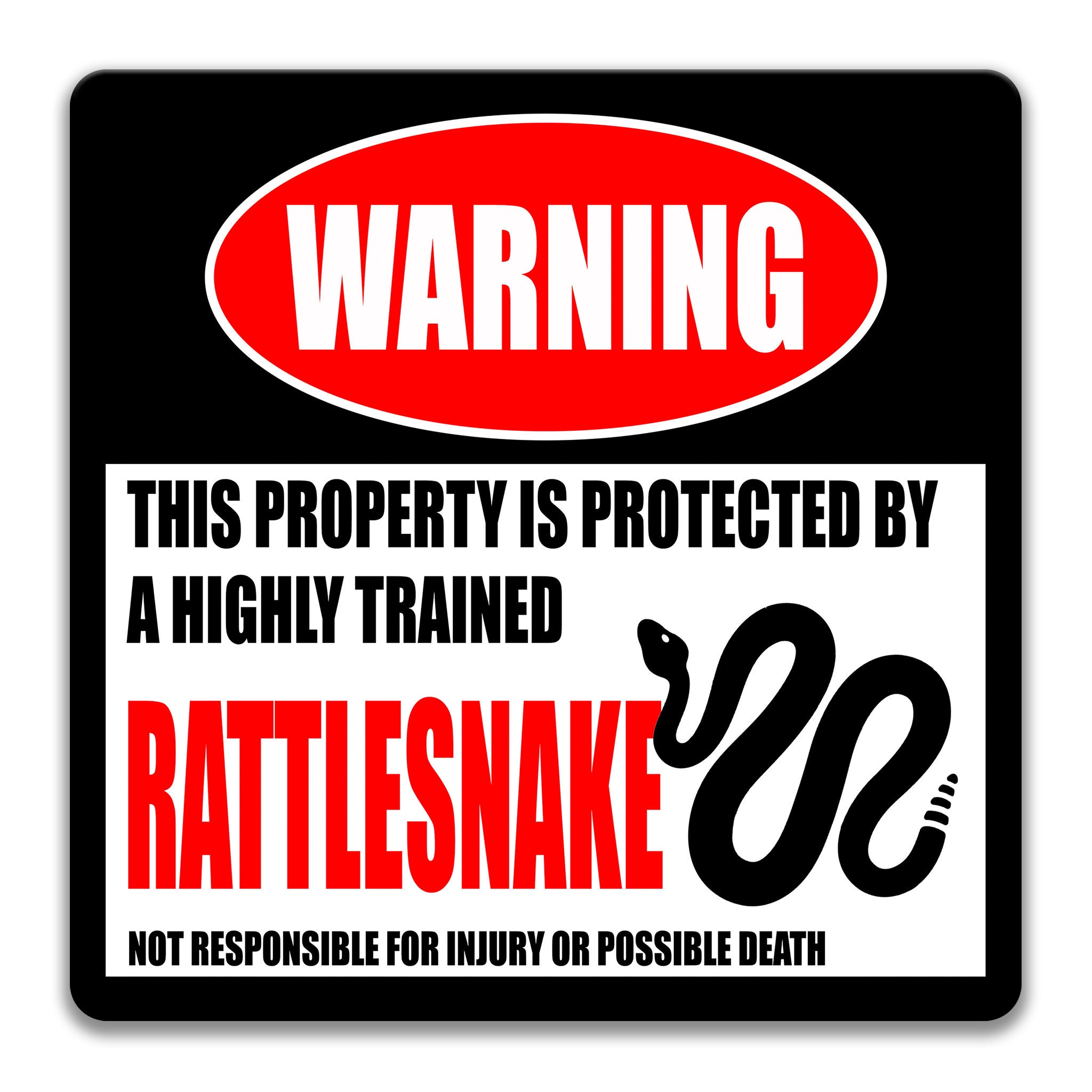 Snake Rescue Words Sign Rattlesnake Sign, Snake Sign, Rattlesnake Warning Sign, Funny Texas ...